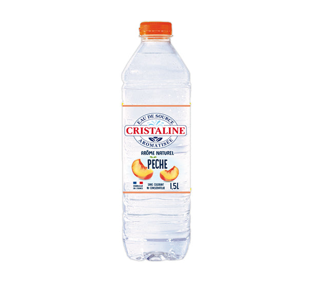 Cristaline Aromatisée Pêche (Pack de 6 x 1,5 L) x 84