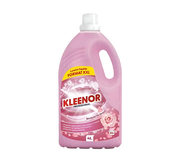 Kleenor Lessive Bouquet De Roses 84 Lavages 4L